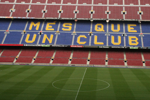 Camp Nou Experience : view from the stands - mes que un club