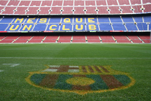 Camp Nou Experience : the Camp Nou with fc barcelona logo