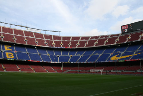 Camp Nou Experience : view of the pitch from the stands