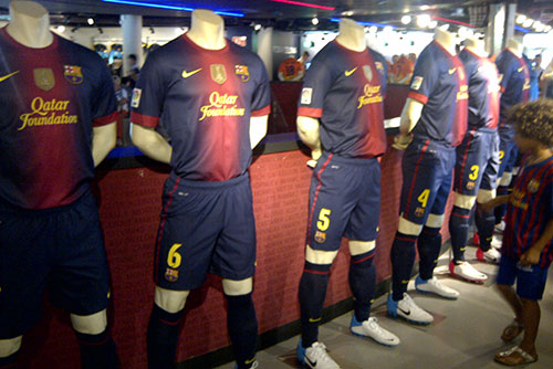 Camp Nou Experience : FC Barcelona 2012-2013 official home kits at the shop