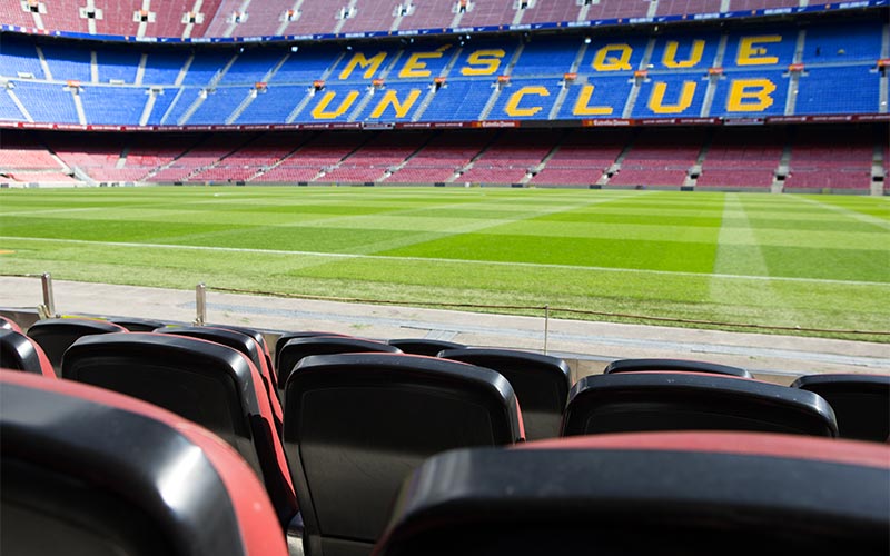 view from the VIP Players Zone at Camp Nou