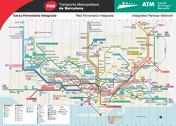 Barcelona metro map