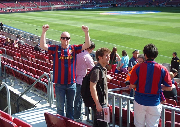 fan at the camp nou